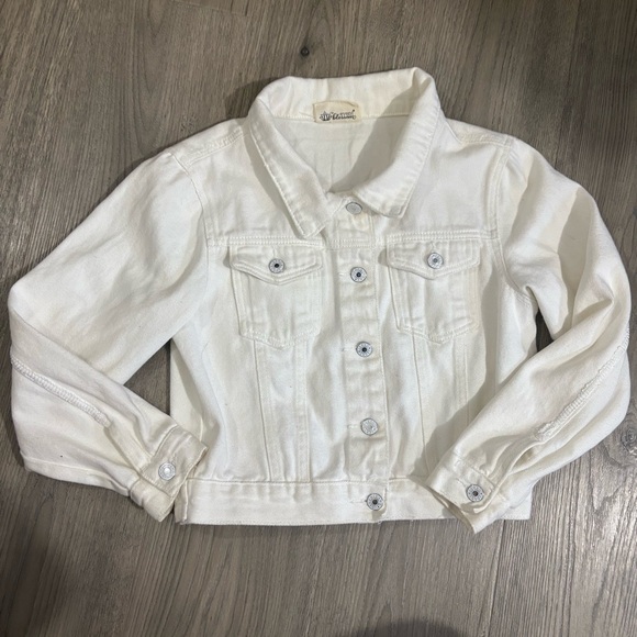 Event Blossom Bride White Denim Jacket Sz S/M Rhinestone Bridal Bachelorette - Picture 5 of 15